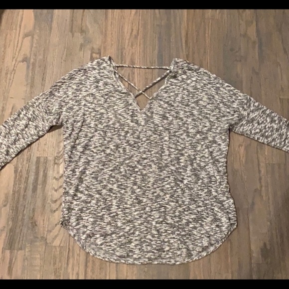 Heather Grey Cross Cross neck line Super soft!